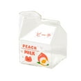 thumbnail image 1 of Inteprter Taza de cristal de caja de leche cuadrada Kawaii, caja de leche sin olor y no tóxica, forma de caja de leche Cocina y Comedor Durazno 301-400ml, 1 of 6
