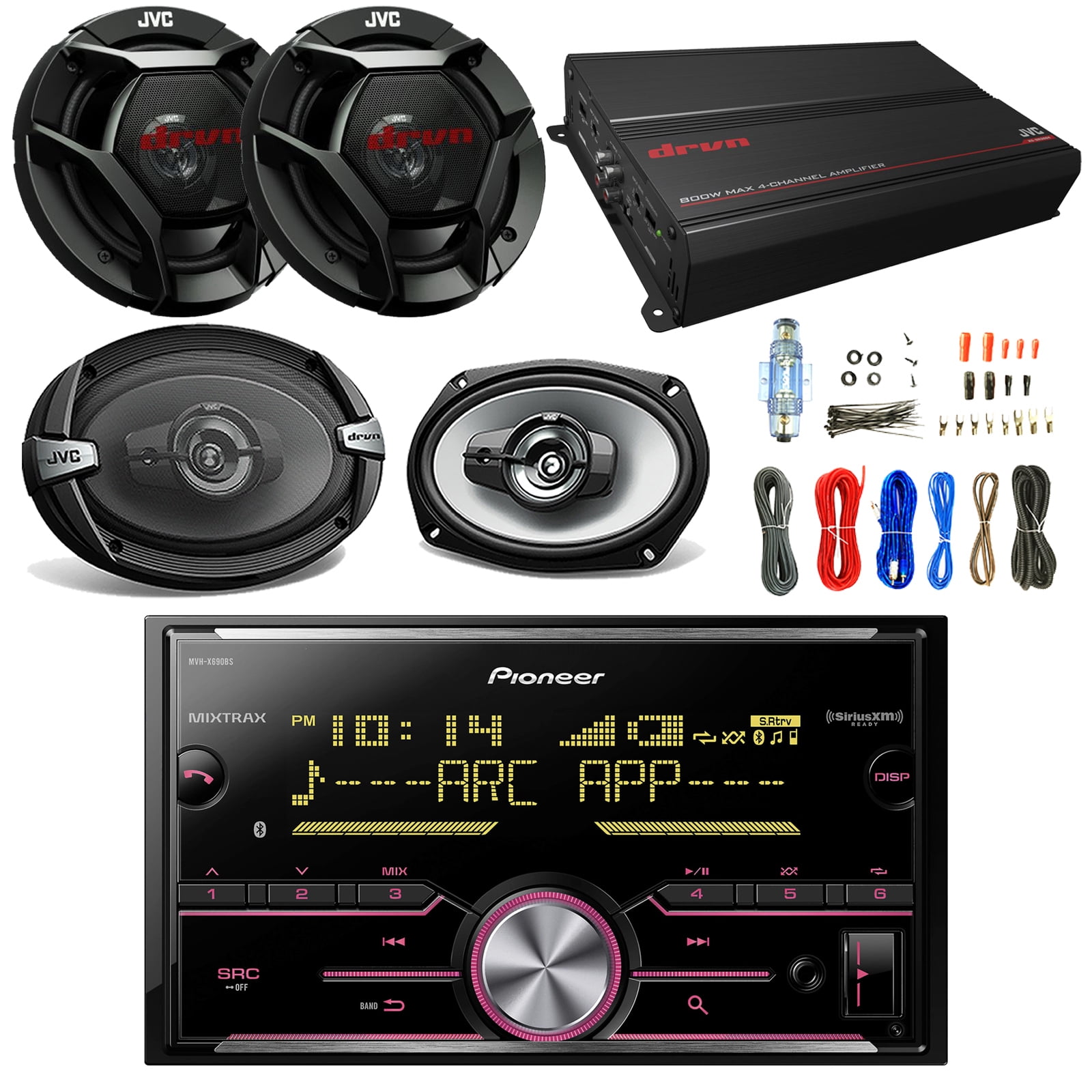 Pioneer Vehicle Digital Media 2DIN Receiver W/Bluetooth with JVC 6.5