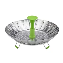 10.5" Stainless Steel Steamer: Vegetable & Food Steamer Basket, Dishwasher-Safe,
