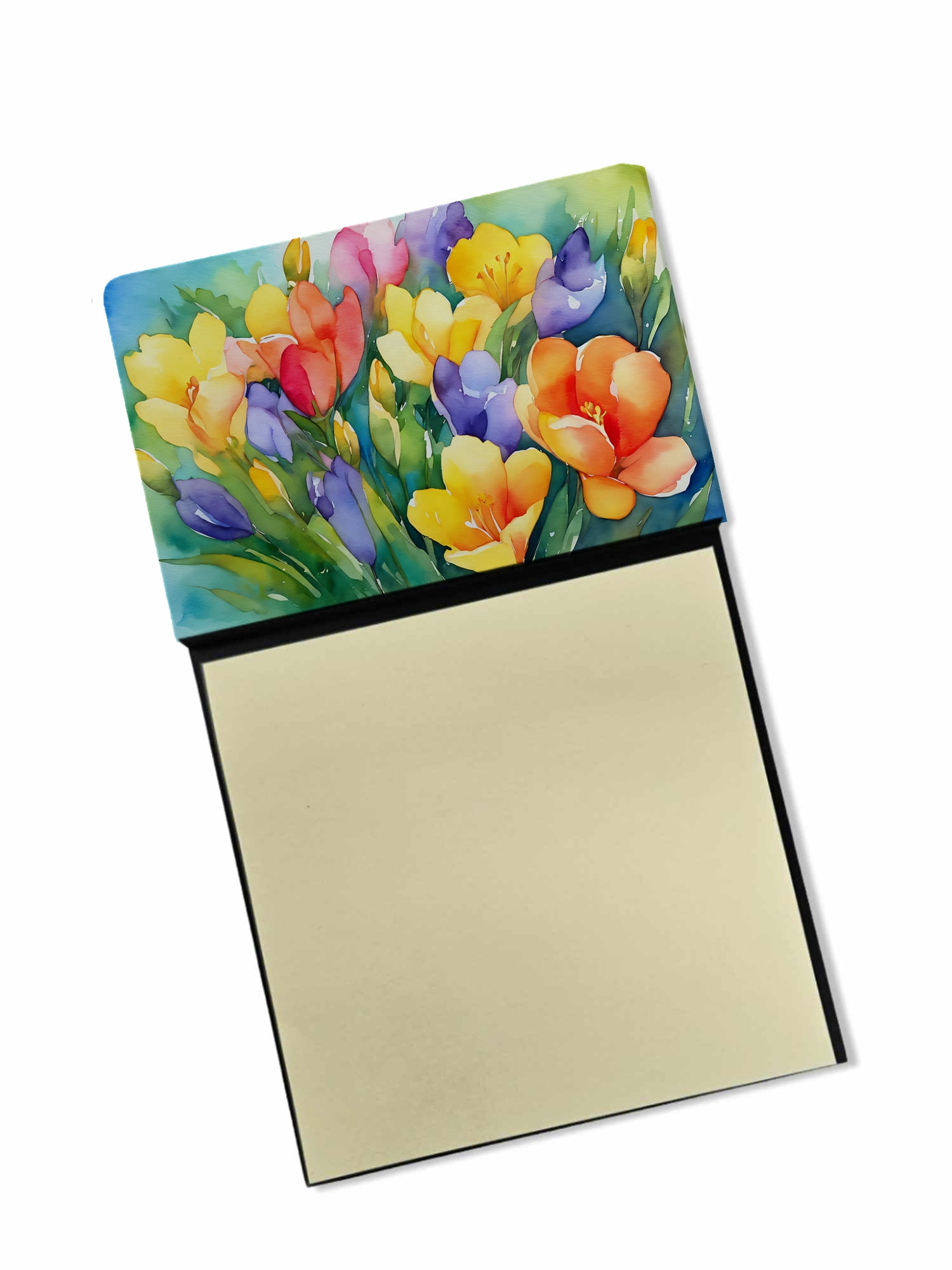 Orchids in Watercolor Sticky Note Holder 3.25 in x 5.25 in