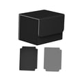 thumbnail image 4 of Caja de baraja de cartas coleccionables Cola Contenedor de dados duradero para colección de pasatiempos Negro Gris, 4 of 8