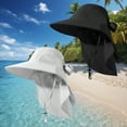 thumbnail image 4 of CHUANK Lot de 2 Chapeaux de Soleil pour Femmes Pliables de Haute Qualité à Grand Bord avec Rabat de Cou pour l'Été Plage Pêche Randonnée, 4 of 6