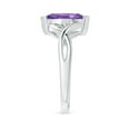 thumbnail image 3 of ANGARA Natural 0.95 Ct. Amethyst with Diamond Infinity Ring in 14K White Gold for Women (Ring Size: 11.5), 3 of 9
