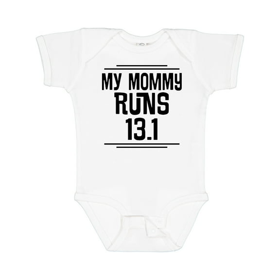 Inktastic Mommy Runs Half Marathon Boys or Girls Baby Bodysuit