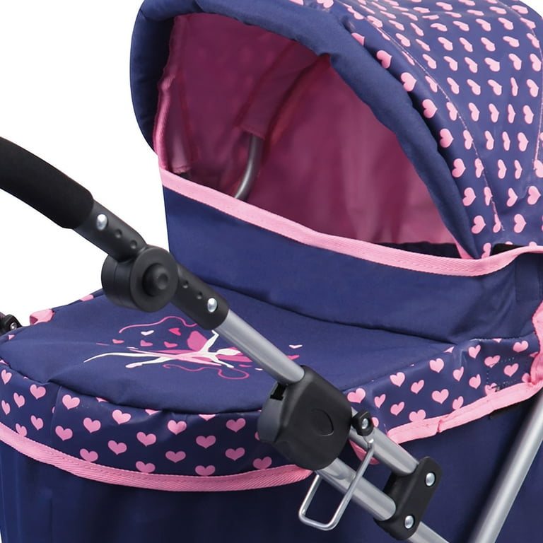 Bayer Design Trendy Pram Stroller Navy & Pink Hearts photo 7