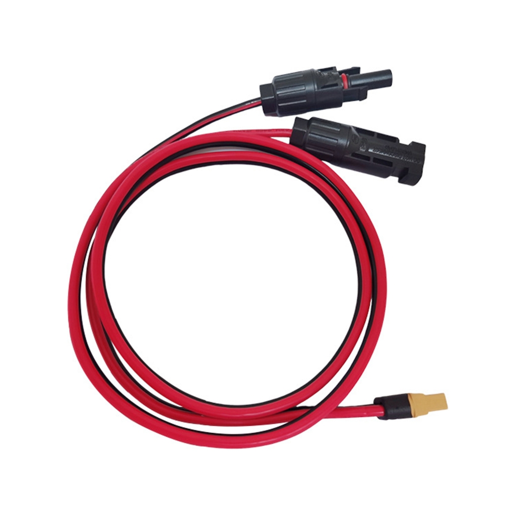 Solar to XT60 Charge Extension Cable 12AWG for Mc-4 to XT60 Adapter Cable for XT60 Input Port Portable Power Station