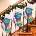 thumbnail image 7 of GZHJMY Summer Tropical Plam Leaves Christmas Stockings, Personalized Large Christmas Stocking, Cute Snowflake Stockings 18" for Xmas Decorations and Holiday Family Party Decor Xmas Gift, 7 of 7