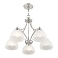 thumbnail image 5 of Livex Lighting Somerset Chandelier in Brushed Nickel, 5 of 9