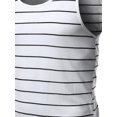 thumbnail image 3 of FashionOutfit Men's Basic Round Neck Stripe Tank Tops, 3 of 3