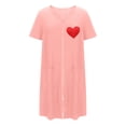 thumbnail image 3 of Ohufall Women Zipper Robe Short Sleeve Duster Housecoat Short Bathrobes Zip Front Nightgown with Pockets, 3 of 5