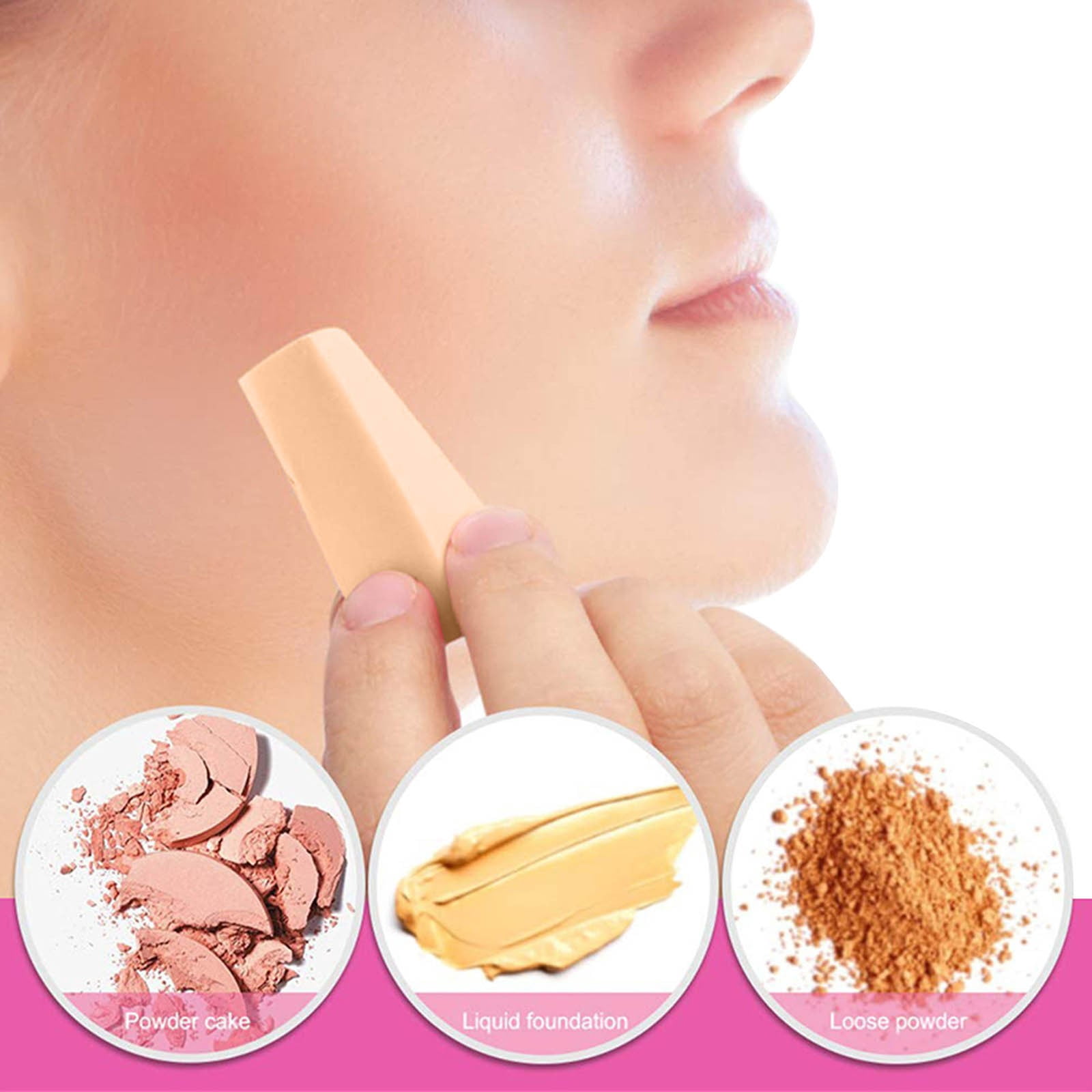 Sponges for Makeup Makeup Pads Exfoliating Make up Sponge Wand but Puff Individual Use Sponges Disposable Makeup Brushes Foundation Makeup under Eye Pads Makeup Sponge Wedge Vintage Makeup