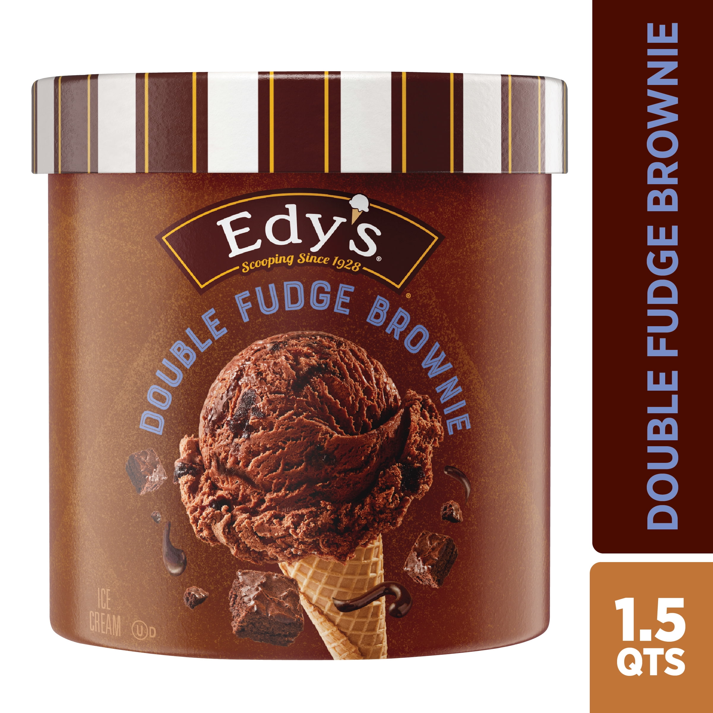 Edy's/Dreyer's Double Fudge Brownie Ice Cream, Tub, 1.41 liters
