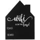 thumbnail image 1 of Letrero de madera con contraseña wifi para el hogar, pizarra borrable, con forma de casa, para oficina, cafetería, habitación de invitados, 1 of 8
