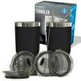 thumbnail image 4 of BluePeak Double Wall Stainless Steel Vacuum Insulated Tumbler Set, 2-Pack, 30 oz, Black, 4 of 7