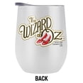 thumbnail image 2 of The Wizard of Oz Official the Wizard of Oz Ruby Slippers Logo Pattern 12 OZ Stemless Wine Tumbler, Stainless Steel Travel Cup|Lake Tumbler|Insulated with Leak Resistant Slide-Lock Lid, White, 2 of 7