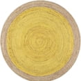 thumbnail image 1 of Nuloom 6' x 6' Hand Woven Eleonora Round Rug in Yellow, 1 of 3