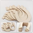 thumbnail image 6 of 10pcs DIY Wooden Cutouts Unfinished Horseshoe Shaped Slices Horseshoe Cutouts, 6 of 7