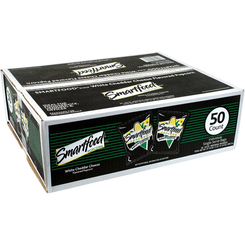 Smartfood White Cheddar Cheese Popcorn, .63 oz, 50 count