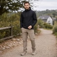 thumbnail image 4 of Youthup Men's Half-Zip Hooded Quick-Dry Wind-Resistant Nylon Blend Jacket for Outdoor Training & Urban Sports (24-35 Years, Spring/Fall), 4 of 10