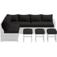 thumbnail image 3 of YODOLLA Outdoor Cushion Set w/ Removable Covers for 7 PCS Patio Conversation Set - Patio Furniture Seat & Back Cushions, Washable Zipper Slipcovers Included in Black, 3 of 8