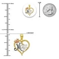 thumbnail image 3 of Charm America - Gold "Mom" Inside Heart Charm - 10 Karat Solid Gold, 3 of 5