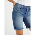 thumbnail image 4 of Sofia Jeans Women's Gabriella Bermuda Mid Rise Distressed Shorts, 8" Inseam, Sizes 2-20, 4 of 6