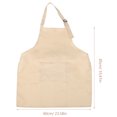 thumbnail image 3 of Gymnture 2 Pockets Adjustable Neck Strap Bib Apron Restaurant and Home Kitchen Apron 64*68cm(Khaki), 3 of 11