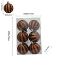 thumbnail image 4 of Cheapark Halloween Tree Ornaments Set 6-Pcs 6cm Glitter Baubles Black Orange White For Spooky Party Hanging Decor, 4 of 7