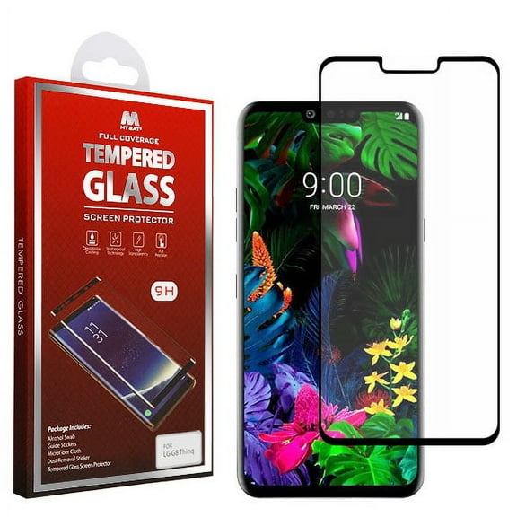 LG G8 ThinQ Glass Screen Protector [Edge to Edge Coverage] Full Protection Durable Tempered Glass [Full Coverage] Clear Screen Protector 9H Hardness, No Bubble Work with Most Case for LG G8 Thinq