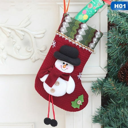 Big Ornaments For Christmas Tree Fancyleo Classical Santa Claus Gift Bag Christmas Tree Decoration Cartoon Big Stockings Ornaments ()