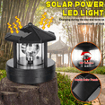 Solar Powered Lighthouse Rotating Outdoor Waterproof LED Solar Light Beacon Tower Decorative