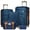 Blue, variant on Stylish 5 Piece Luggage Set Featuring Hardside Expandable Suitcases And Duffel Bags With Easy Spinner Wheels, Black Brown
