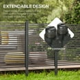 thumbnail image 4 of Outsunny Picket Metal Garden Fence 5 ft Outdoor Fencing with Feet, Brown, 4 of 9