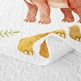 thumbnail image 5 of Homewish Cute Dinosaur Twin Quilt Set,Cartoon Animal Twin Coverlet Set,White,2-Piece, 5 of 7