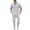 Gray., variant on HBGVBA Men Fashion 2 Piece Outfit Solid Color Knit Short Sleeve V-Neck T-Shirt Cargo Long Pants Set