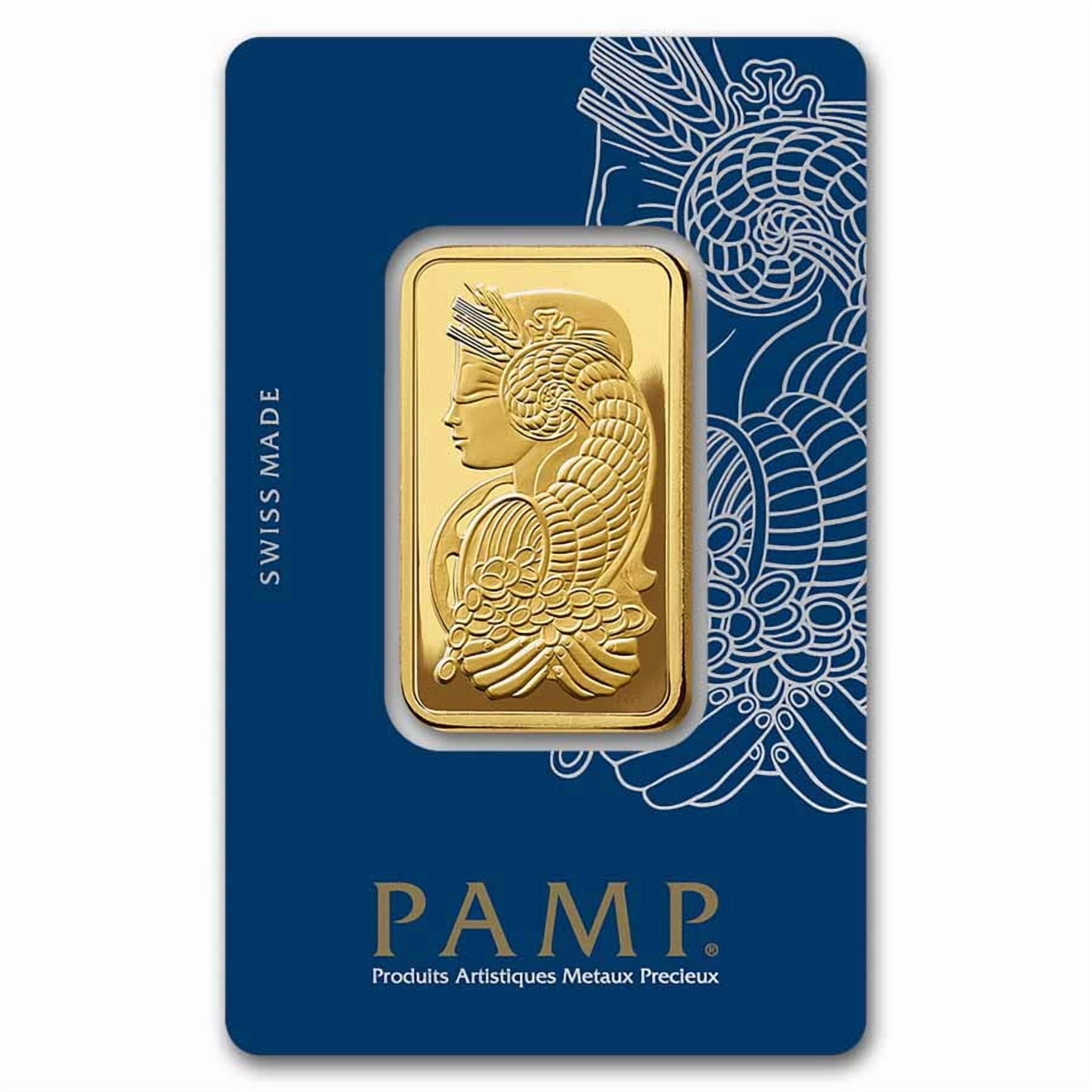 PAMP Suisse 1 oz Gold Bar, .9999 Fine Gold, Lady Fortuna, Veriscan