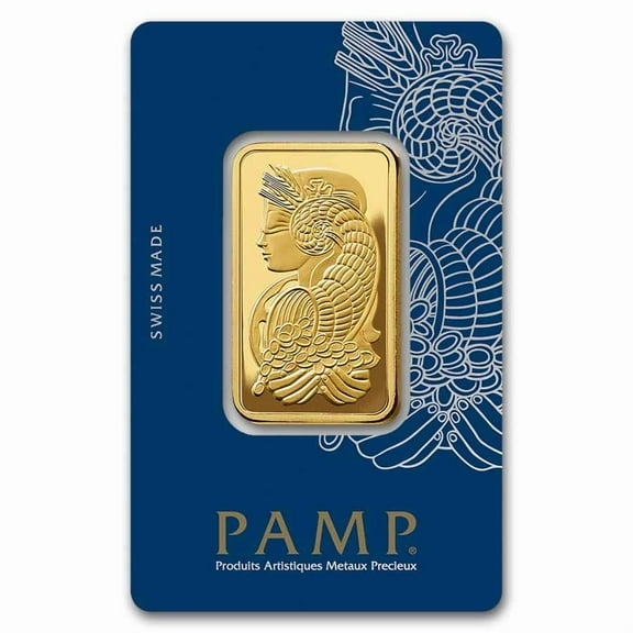 1 oz Gold Bar PAMP Suisse Lady Fortuna Veriscan(In Assay)