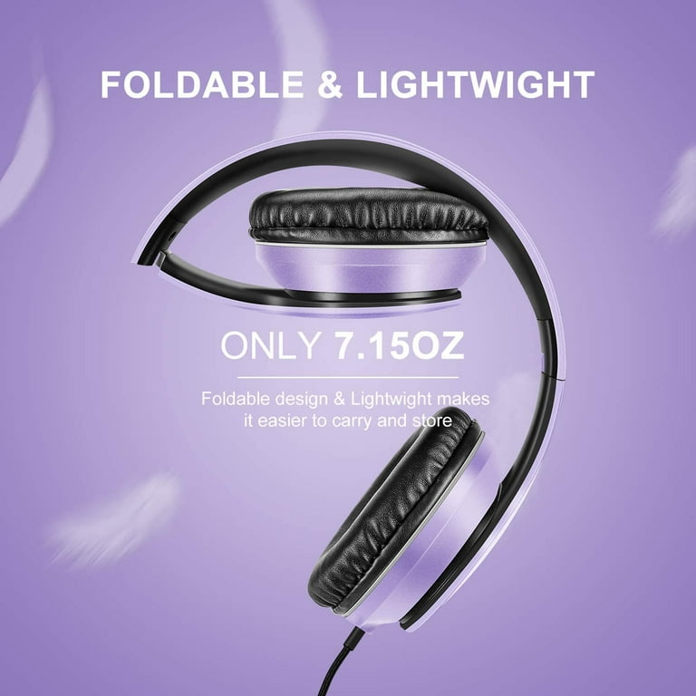 LORELEI X6 Over-Ear Headphones with Microphone, Lightweight LORELEI X6 Over-Ear Headphones with Microphone, Lightweight