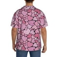 thumbnail image 5 of Xecao offers the Sweet Heart for Men's Casual Short-sleeved Shirt, a button-up collared shirt with a pocket, perfect for beach vacations and yacht travel in the 3X-Large size., 5 of 7