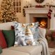 thumbnail image 4 of Herunwer Linen Plush Cartoon Snowman Print Pillowcase, Christmas Decorative Pillow Pillowcase (Without Pillow core), 4 of 6