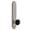 Satin Nickel, variant on Grandeur 852861 Arc Solid Brass Tall Plate Dummy Door Knob Set - Nickel