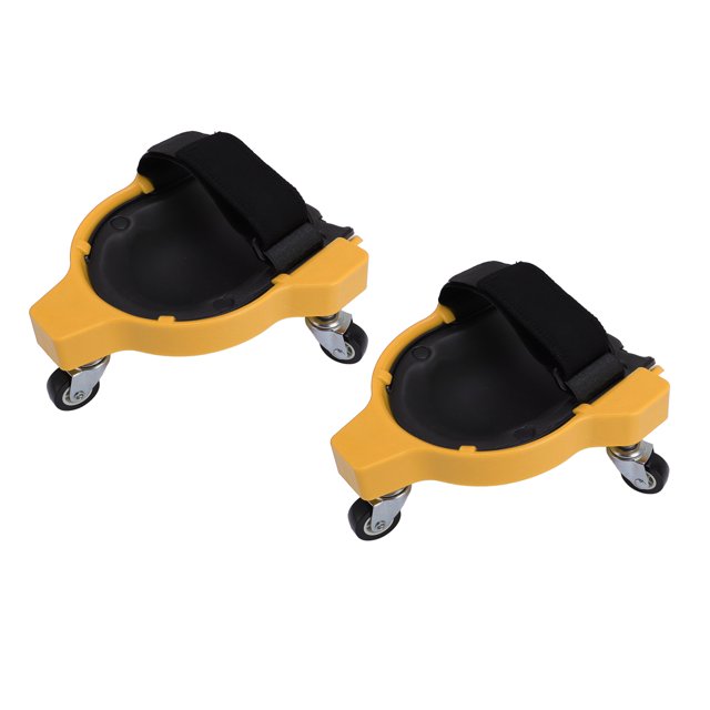 1 Pair 360 Swivel Rolling Knee Pads with Casters for Tile Installation, Masonry Work, and Car Repairing