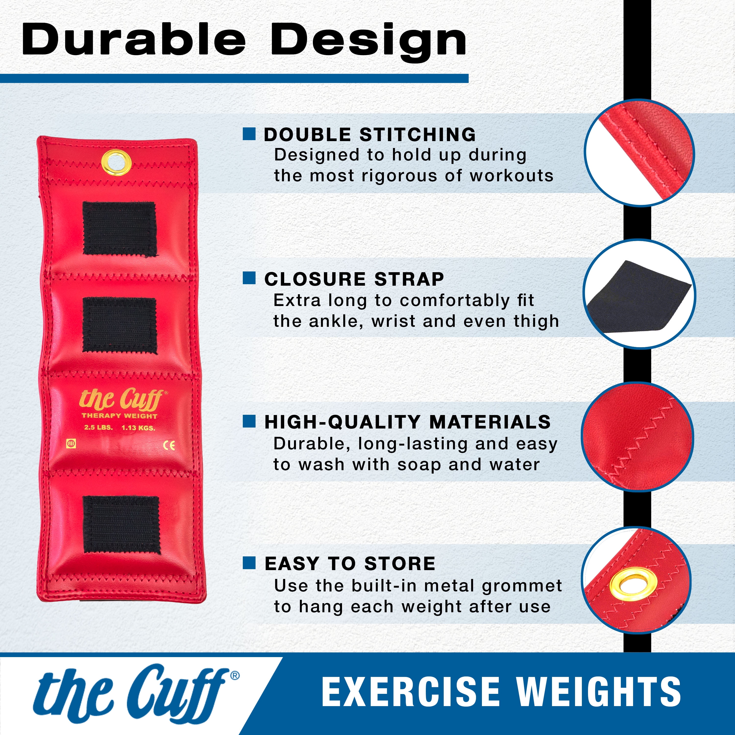 The Cuff Original Adjustable Ankle and Wrist Weight for Training, Dance, Running, Cardio, Aerobics, Toning, and Physical Therapy,16 Piece Set (2 each: 1,1.5,2,2.5,3,4,5; 1 each: 7.5,10)