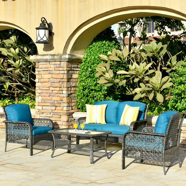 Ovios 4 Pcs Patio Furniture Sets All, Big Lots Outdoor Furniture Clearance