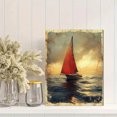 thumbnail image 2 of Qisvanset 12x16 Inch Sailboat Nautical Canvas Wall Art, Coastal Beach Style Print Kids Nursery Home Wall Decor, 2 of 8