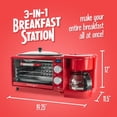 thumbnail image 2 of Breakfast Station Nostalgia 3 en 1, estilo retro, con cafetera, color rojo, 2 of 7