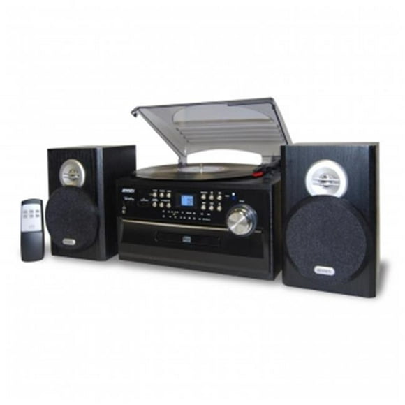 Jensen 3-Speed Stereo Turntable with CD System  Cassette and AM-FM Stereo Radio