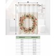thumbnail image 6 of No Hook Shower Curtain with Snap in Liner, Christmas Wreath Beige Seahorse Starfish Hotel Shower Curtains for Bathroom, Washable Shower Curtain Liner Set with Mesh Top Window, 36"x78", 6 of 6