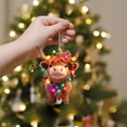 thumbnail image 3 of Aufmer 1 Pcs Highland Cow Christmas Ornaments, Highland Cow Ornament, Farmhouse Christmas Ornaments, Christmas Tree Hanging, Keepsake Gift, 3 of 4