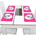 thumbnail image 4 of Ryvnso Placemats Set of 6 Deep Pink Dining Mats Heat-Resistant Non-Slip Washable Table Mat, 4 of 8